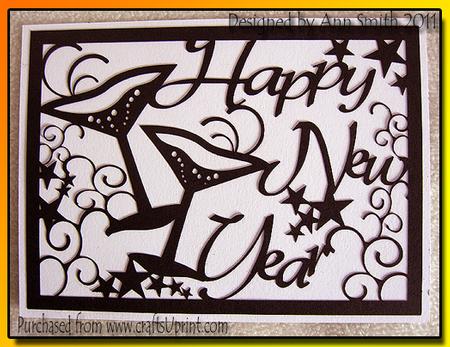 Bubbly New Year Panel - Silhouette