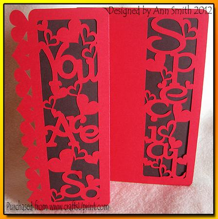 You Are Special Fold Back Valentine Card