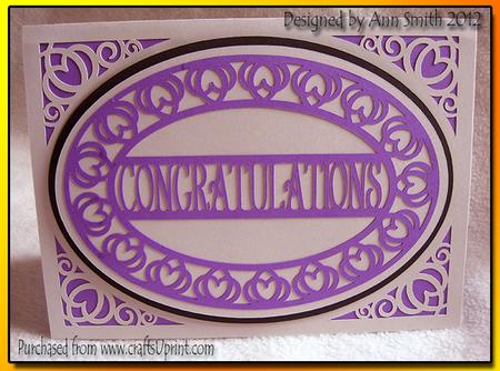 Congratulations Flourish Oval Card