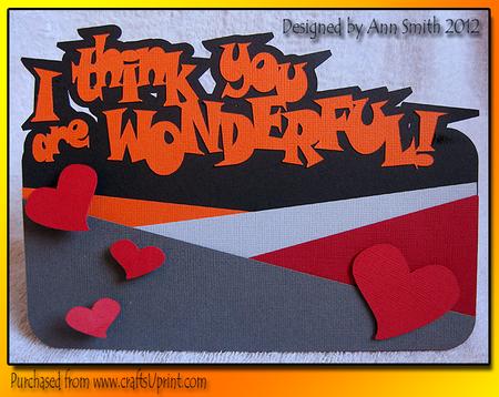 You Are Wonderful Card or Topper