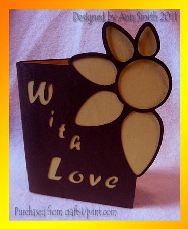 Sunflower With Love Card - Silhouette