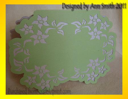 Shaped Floral Border Card - Silhouette
