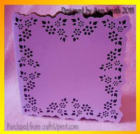 Square Floral Cluster Card - Silhouette