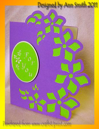 'for You' Floral Card - Silhouette