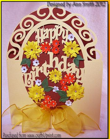 Happy Birthday Scroll Top Card / /
