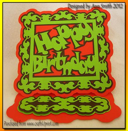 Happy Birthday Fancy Frame Tent Or Easel Card