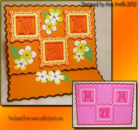 Mum Mom Mam Fancy Squares Card / /