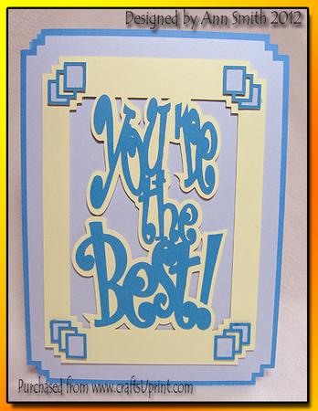 You're The Best - Shaped Card - / /