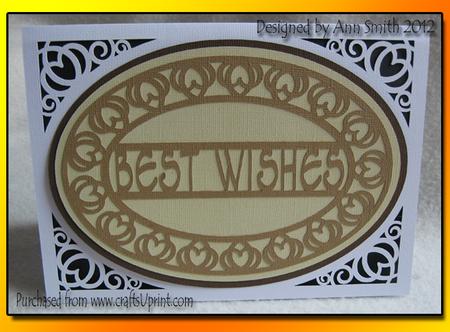 Best Wishes - Oval Flourish Card