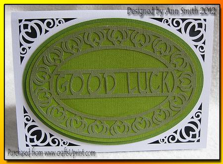 Good Luck - Oval Flourish Card
