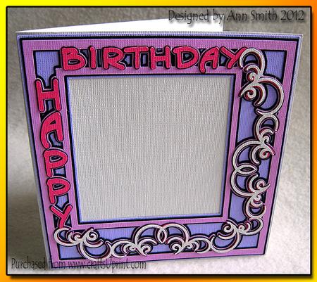 Happy Birthday Flourish Card Or Frame / /