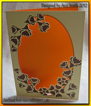Flower Oval Aperture Card - / /