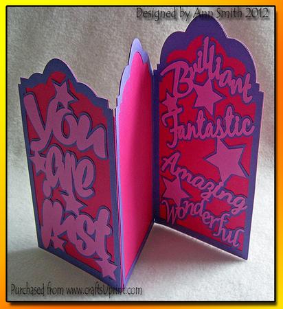 Shaped 'you Are Just' Tri-fold Card / /