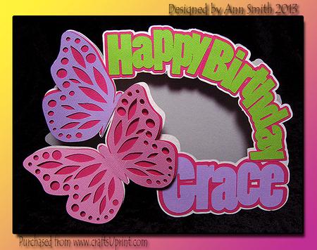 Butterfly Birthday Wishes To Grace Card