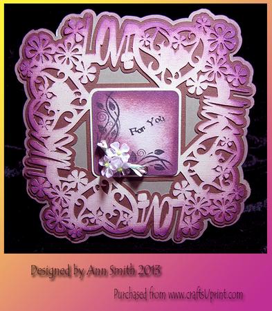 Love 'n' Hugs Card Or Topper