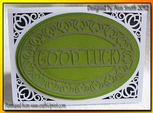 Good Luck - Oval Flourish Card