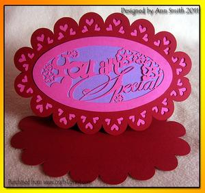 Oval Scallop 'you Are Special' Easel Card - Silhouette