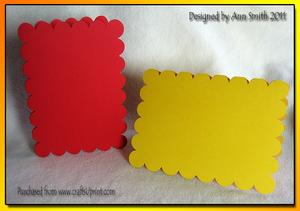 Rectangle Scallop Card Template - Silhouette