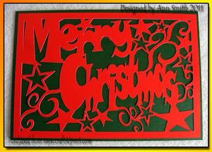 Merry Christmas Star Rectangular Panel - Silhouette