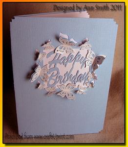 3D Butterfly Birthday Card - Silhouette