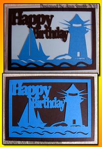 Birthday Lighthouse Panel - Silhouette