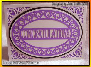 Congratulations Flourish Oval Card