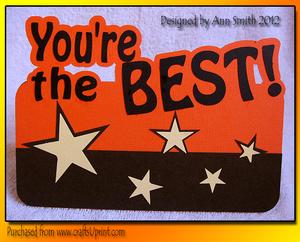 You're the Best Card or Topper