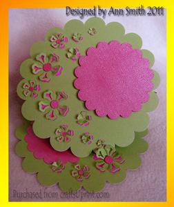 3D Flower Scallop Easel Card - Silhouette