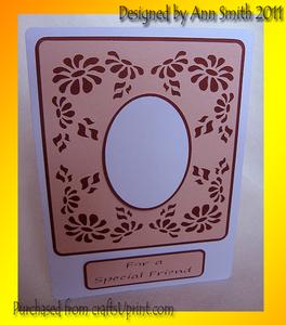 Daisy Frame Card - Silhouette