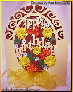 Happy Birthday Scroll Top Card / /