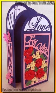 With Love For You Shaped Gatefold Card / /