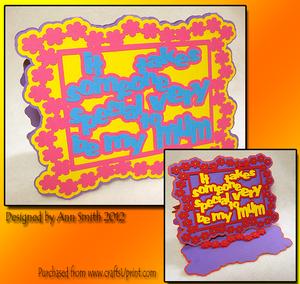Special Mum Easel Or Tent Card / /