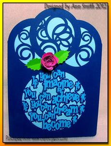 Imagine Circles & Flourishes Shaped Card
