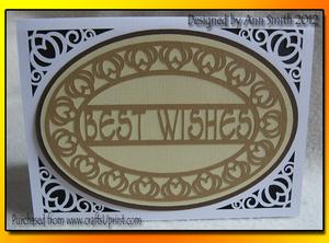 Best Wishes - Oval Flourish Card