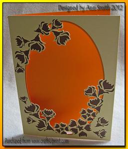 Flower Oval Aperture Card - / /