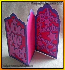 Shaped 'you Are Just' Tri-fold Card / /