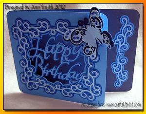 Happy Birthday Flourish Card - / /