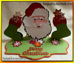 Santa Triple Easel Card - / /