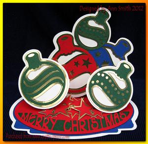 Baubles Triple Easel Card - / /