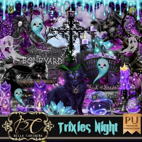 Trixies Night,  kit from Bella Caribena 