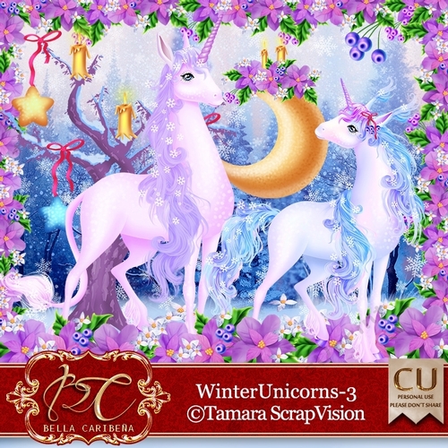 Winter Unicorns 3 CU/PU from Bella Caribena 