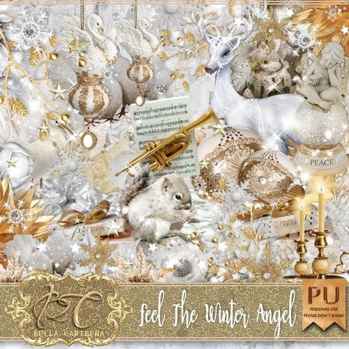 Feel The Winter Angel, kit from Bella Caribena 