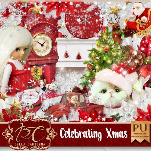 Celebrating Xmas, kit from Bella Caribena 