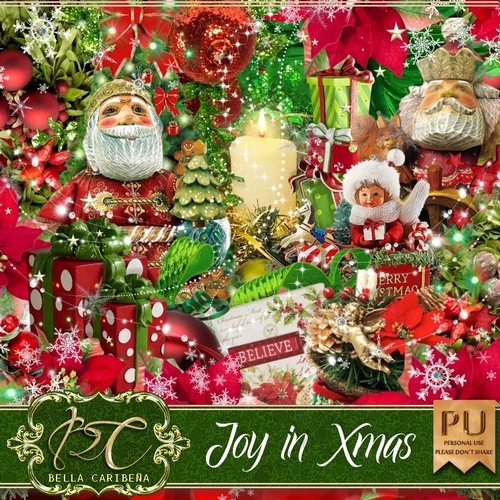 Joy In Xmas, kit from Bella Caribena 