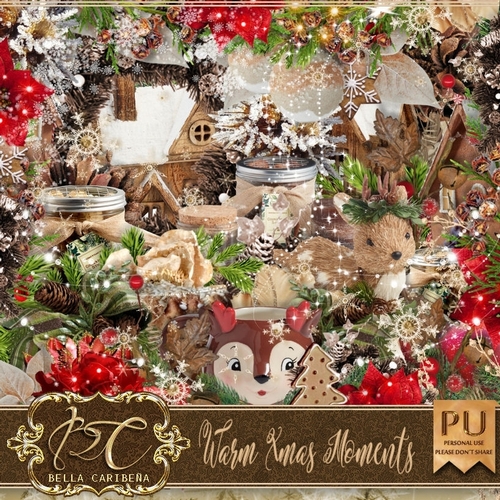 Warm Xmas Moments, kit from Bella Caribena 