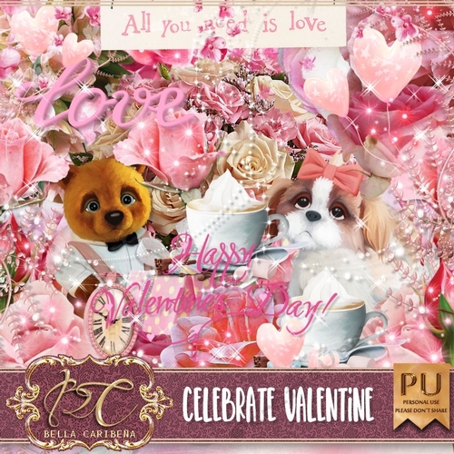 Celebrate Valentine, kit from Bella Caribena 
