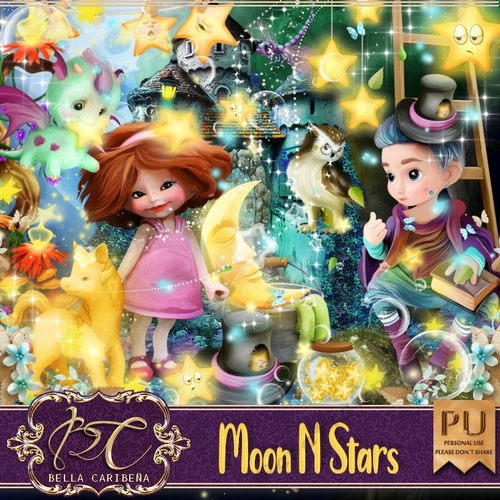 Moons N Stars, kit from Bella Caribena 