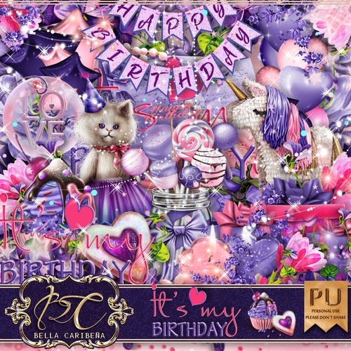 ITs My Birthday, kit from Bella Caribena 