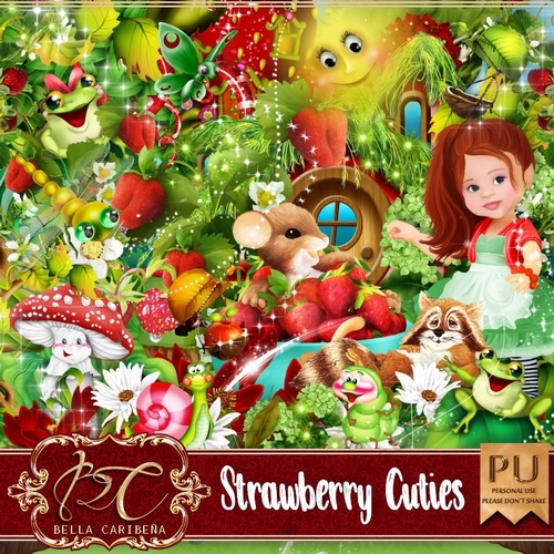 Strawberry Cuties, kit from Bella Caribena 