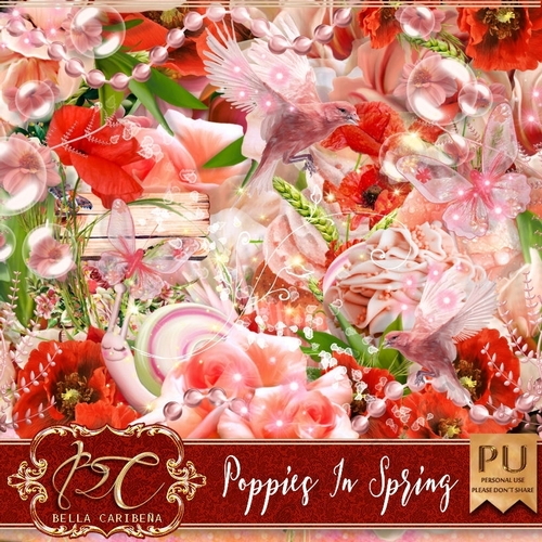 Poppies In Spring, kit from Bella Caribena